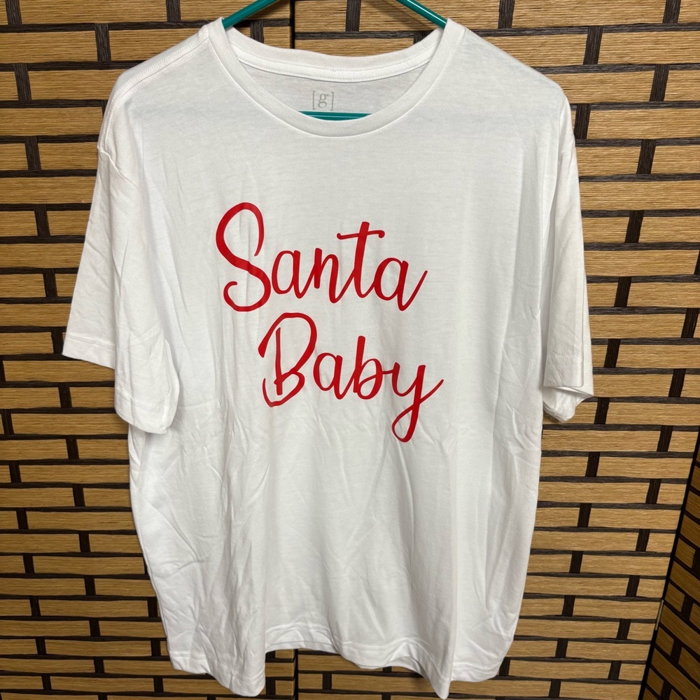 George White Santa Baby‎ Short Sleeve Tee Size Large